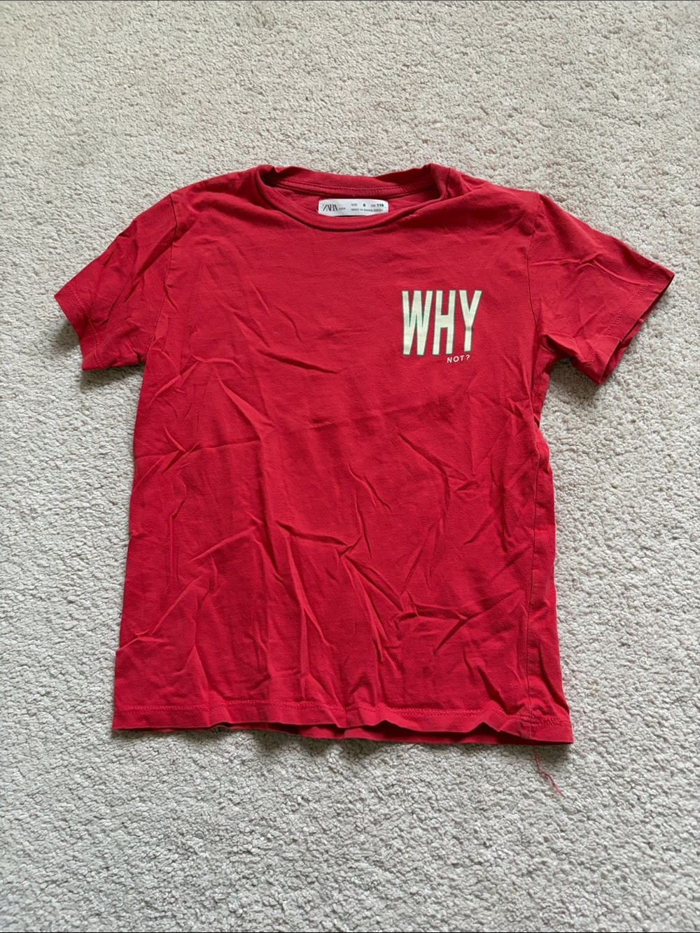 Zara Kids Red Graphic Tee